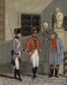 Burgwache der Arcierengardist und der Burghausknecht Georg Emanuel Opiz caricature
